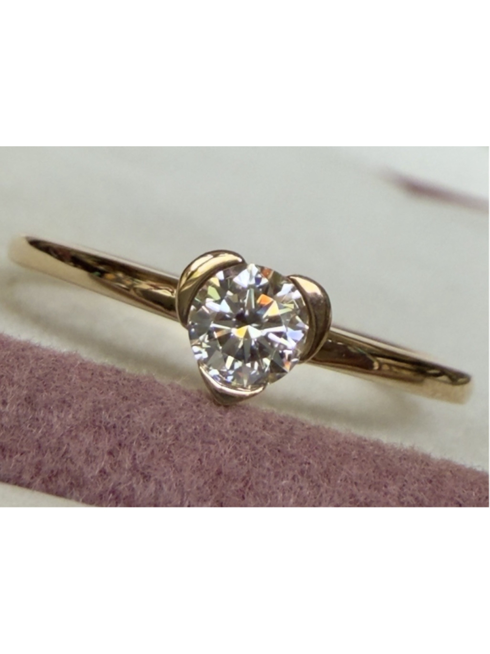 Pandora Talisman Lab-Grown Diamond Heart 0.25 ct TW, 14k Gold Ring Size 54